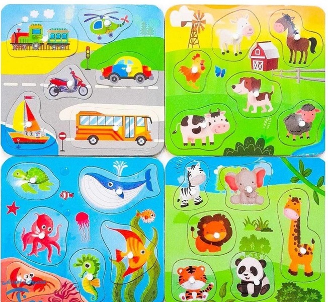 پازل پین دار - یک تکه - 6 طرح انتشارات آوای بامداد